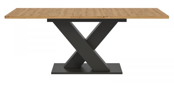 Esstisch Home-X in Artisan Eiche und grau Tisch ausziehbar 150 - 190 cm