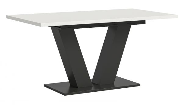 Esstisch Home-X in wei� und grau Tisch ausziehbar 150 - 190 cm