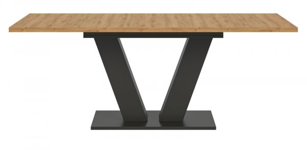 Esstisch Home-X in Artisan Eiche und grau Tisch ausziehbar 150 - 190 cm
