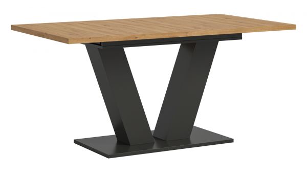 Esstisch Home-X in Artisan Eiche und grau Tisch ausziehbar 150 - 190 cm