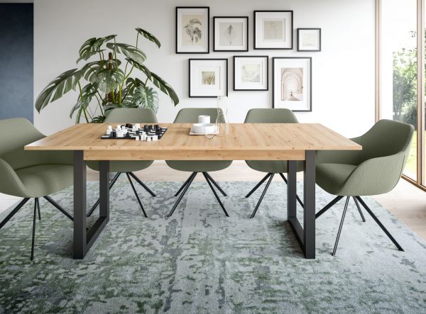 Esstisch Eldon in Artisan Eiche und grau Tisch ausziehbar 150 - 190 cm