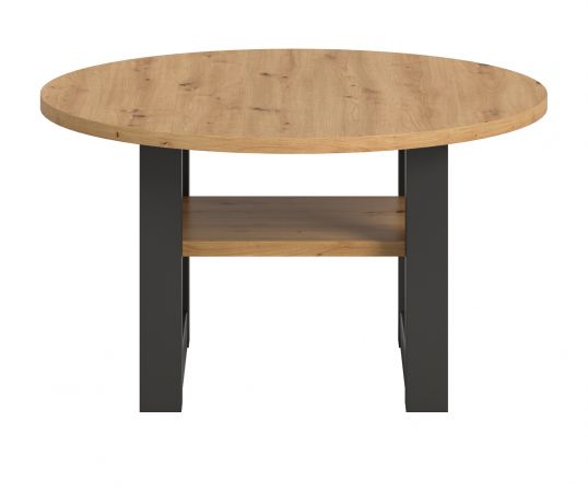Couchtisch Eldon in Artisan Eiche und grau Beistelltisch rund � 75 cm