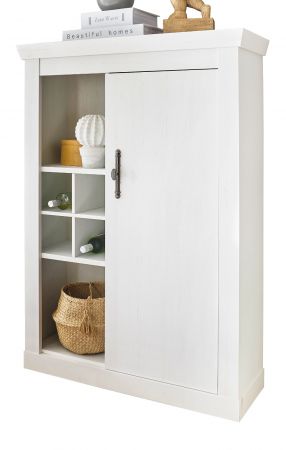 Kommode Fiastra in wei� Pinie Landhaus Highboard 105 x 146 cm, Soft-Close-Funktion
