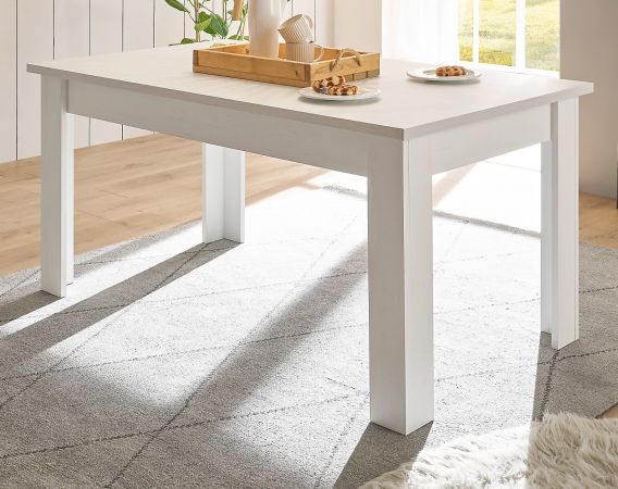 Esszimmer Set 4-teilig Fiastra in wei� Pinie Landhaus, Soft-Close-Funktion