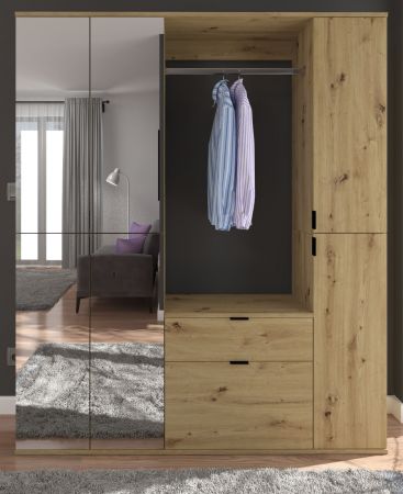 Schuhschrank Line-Up in Artisan Eiche Flurschrank 30 x 193 cm