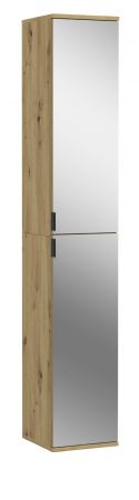 Schuhschrank Line-Up in Artisan Eiche Flurschrank mit Spiegel 30 x 193 cm