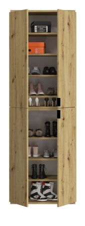 Garderobenschrank Line-Up in Artisan Eiche Schuhschrank 61 x 193 cm