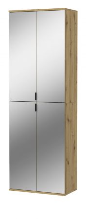 Garderobenschrank Line-Up in Artisan Eiche Schuhschrank mit Spiegel 61 x 193 cm