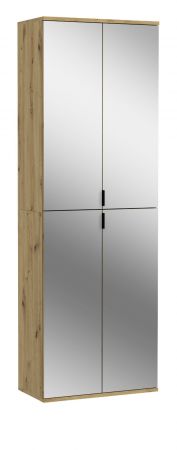 Garderobenschrank Line-Up in Artisan Eiche Schuhschrank mit Spiegel 61 x 193 cm