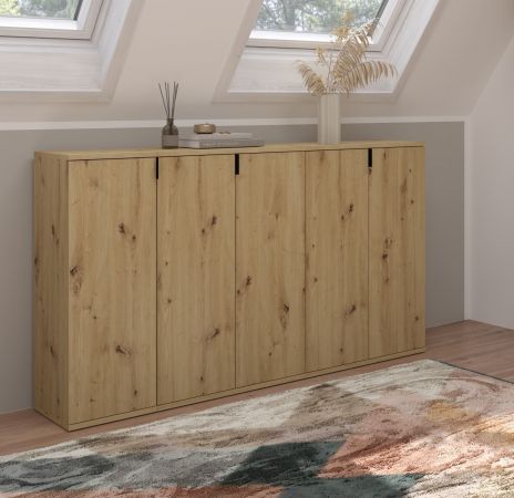 Schuhschrank Line-Up in Artisan Eiche Mehrzweckschrank 30 x 99 cm