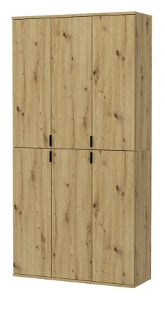 Garderobenschrank Line-Up in Artisan Eiche Schuhschrank 91 x 193 cm