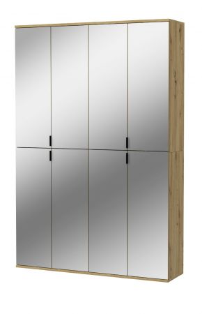 Garderobenschrank mit Spiegel Line-Up in Artisan Eiche Mehrzweckschrank 122 x 193 cm