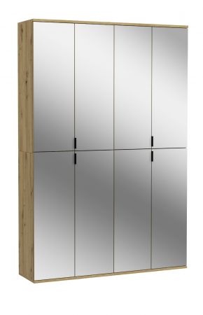 Garderobenschrank mit Spiegel Line-Up in Artisan Eiche Mehrzweckschrank 122 x 193 cm