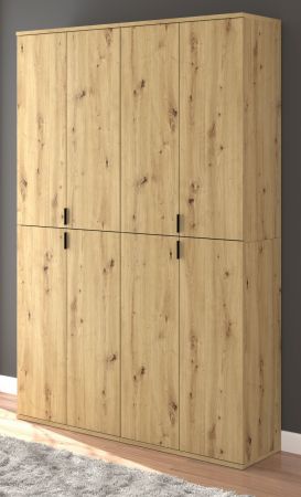 Garderobenschrank Line-Up in Artisan Eiche Schuhschrank 122 x 193 cm