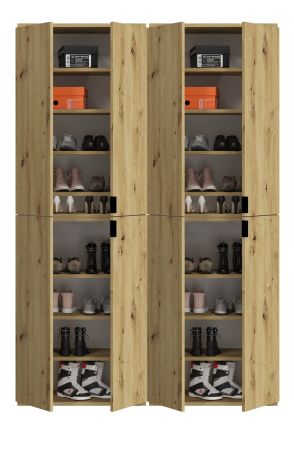 Garderobenschrank Line-Up in Artisan Eiche Schuhschrank 122 x 193 cm