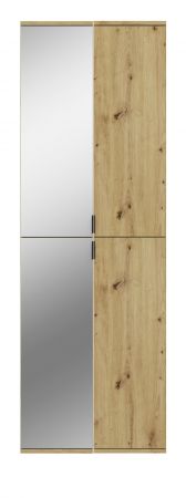 Schuhschrank Line-Up in Artisan Eiche Flurschrank mit Spiegel 60 x 193 cm