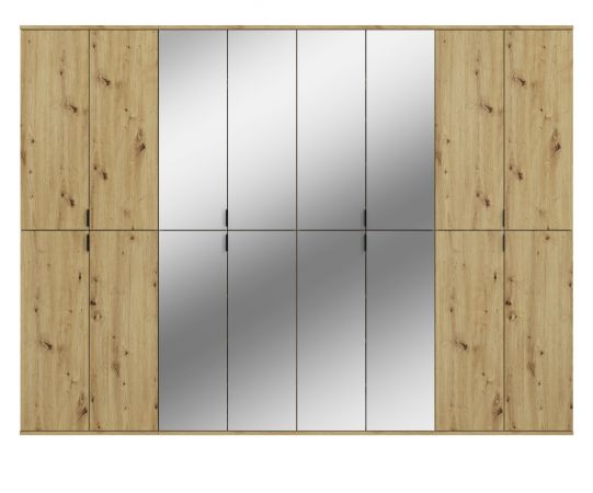Kleiderschrank mit Spiegel Line-Up in Artisan Eiche Mehrzweckschrank 244 x 193 cm