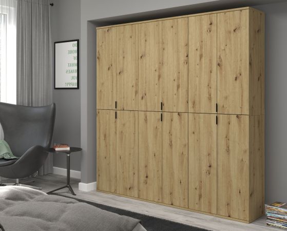 Garderobe und Kleiderschrank Line-Up in Artisan Eiche Mehrzweckschrank 183 x 193 cm