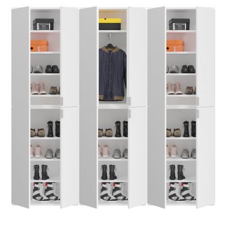Garderobe und Kleiderschrank Line-Up in Artisan Eiche Mehrzweckschrank 183 x 193 cm