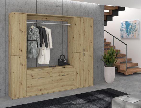 Garderobe Set Line-Up in Artisan Eiche Garderobenschrank 212 x 193 cm