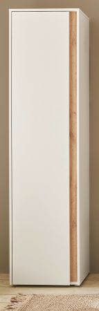Schuhschrank Center in wei� und Wotan Eiche Flurschrank 50 x 200 cm