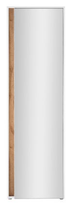 Garderobenschrank Center in wei� und Wotan Eiche Flurschrank mit Spiegel 60 x 200 cm
