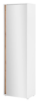 Garderobenschrank Center in wei� und Wotan Eiche Flurschrank mit Spiegel 60 x 200 cm