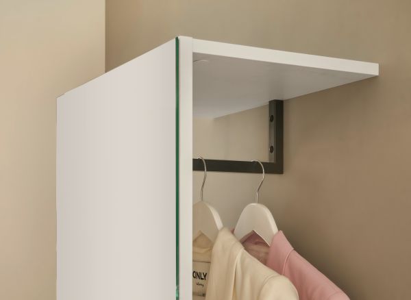 Garderobe Center in wei� Kompaktgarderobe mit Spiegel 50 x 200 cm