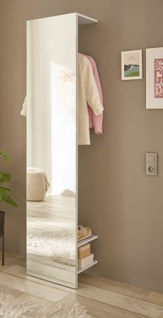 Garderobe Center in wei� Kompaktgarderobe mit Spiegel 50 x 200 cm