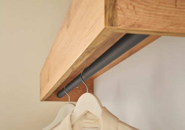 Garderobe Set 3-teilig Center in wei� und Wotan Eiche Garderobenkombination 100 x 200 cm