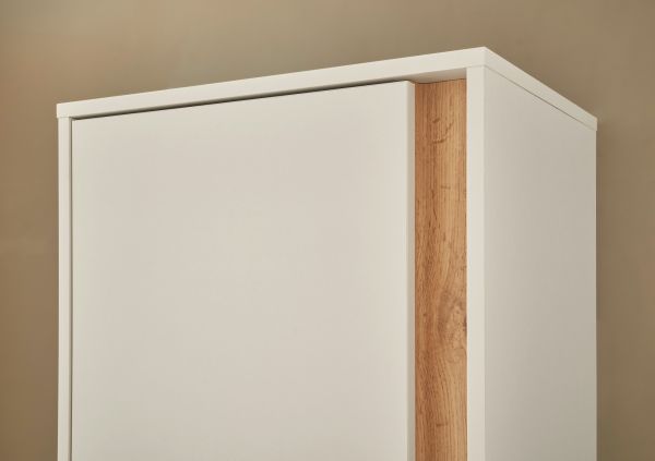 Garderobe Set 5-teilig Center in wei� und Wotan Eiche Garderobenkombination 230 x 200 cm