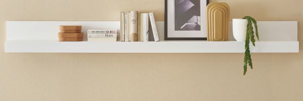 Wandboard Derby in wei� matt Wandregal 217 x 22 cm