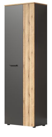 Garderobenschrank Avila in grau und Evoke Eiche Garderobe oder gro�er Schuhschrank 60 x 195 cm