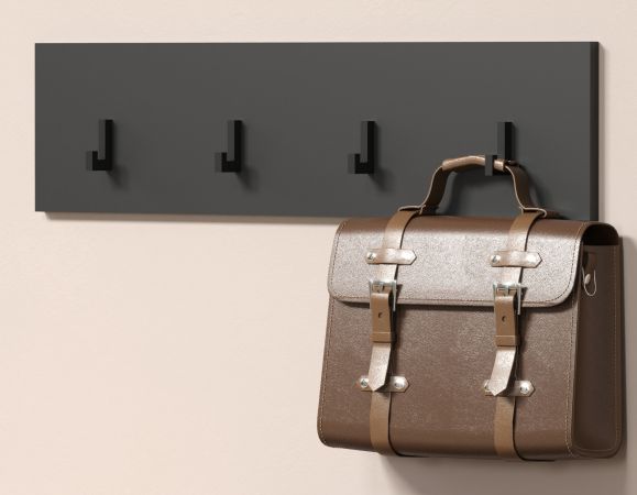 Garderobenleiste Avila in grau Wandgarderobe 80 x 20 cm