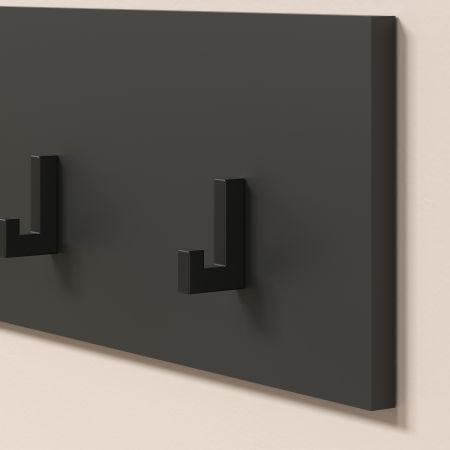 Garderobenleiste Avila in grau Wandgarderobe 80 x 20 cm