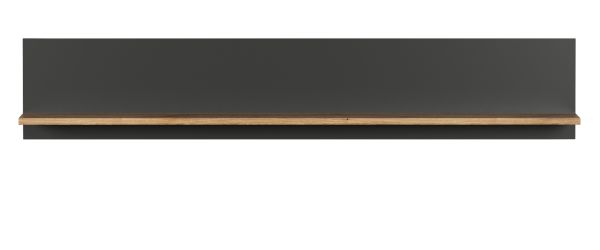 Wandboard Avila in grau und Evoke Eiche Wandregal 150 x 25 cm