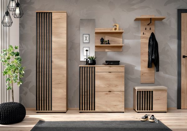 Garderobenpaneel Collin in Jackson Eiche Wandgarderobe 60 x 146 cm