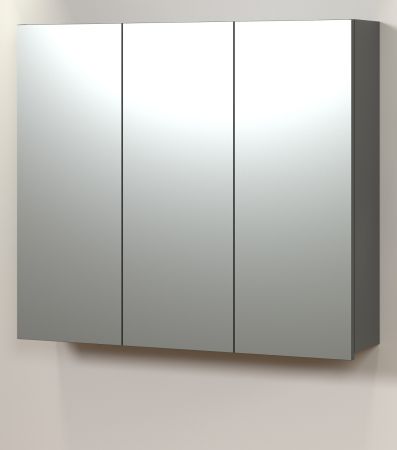 Badezimmer Spiegelschrank Feliz in grau Badschrank 3-t�rig 90 cm