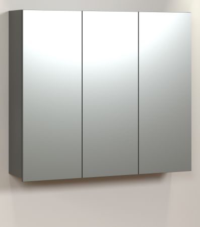 Badezimmer Spiegelschrank Feliz in grau Badschrank 3-t�rig 90 cm