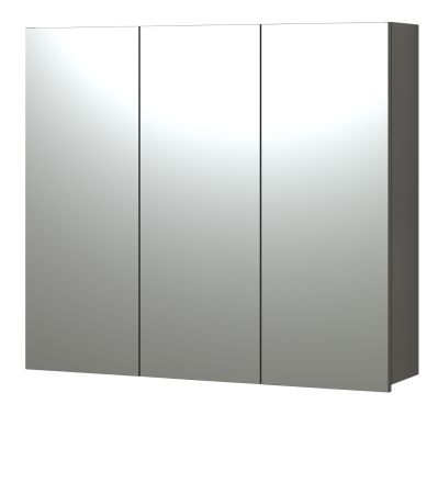 Badezimmer Spiegelschrank Feliz in grau Badschrank 3-t�rig 90 cm