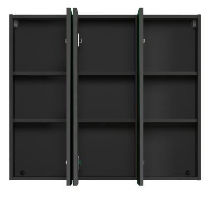 Badezimmer Spiegelschrank Feliz in grau Badschrank 3-t�rig 90 cm