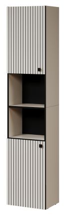 Badezimmer Hochschrank Feliz in Kaschmir grau Badschrank 40 x 186 cm