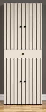 Badezimmer Hochschrank Feliz in Kashmere Grau Badschrank 70 x 186 cm