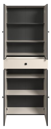 Badezimmer Hochschrank Feliz in Kashmere Grau Badschrank 70 x 186 cm