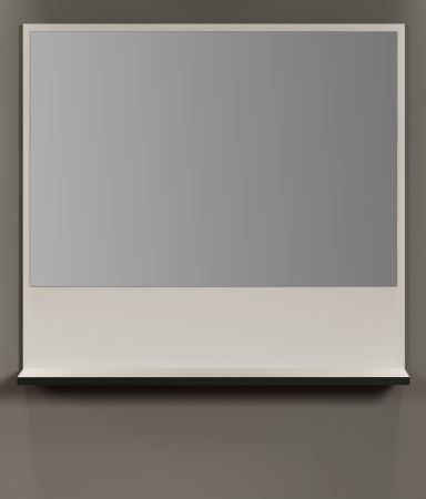 Badezimmer Spiegel Feliz in Kaschmir / Grau, Badspiegel 80 cm mit Ablage
