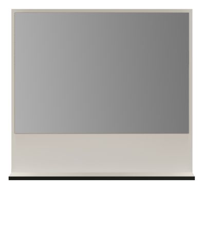 Badezimmer Spiegel Feliz in Kaschmir / Grau, Badspiegel 80 cm mit Ablage