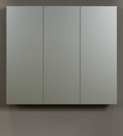 Badezimmer Spiegelschrank Feliz in Kaschmir Grau, Badschrank 3-t�rig 90 x 80 cm