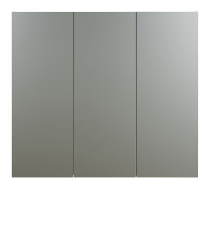 Badezimmer Spiegelschrank Feliz in Kaschmir Grau, Badschrank 3-t�rig 90 x 80 cm