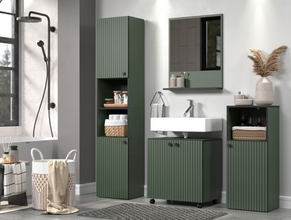 Badezimmer Spiegel Feliz in gr�n Badspiegel mit Ablage 60 cm