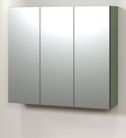 Badezimmer Spiegelschrank Feliz in gr�n Badschrank 3-t�rig 90 cm